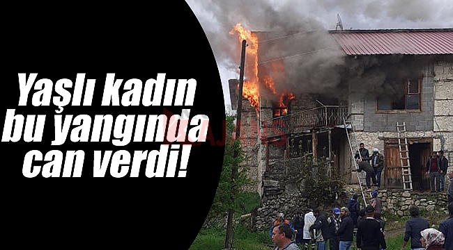 Yaşlı kadın yangında can verdi